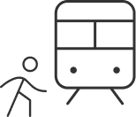 電車に乗るアイコン